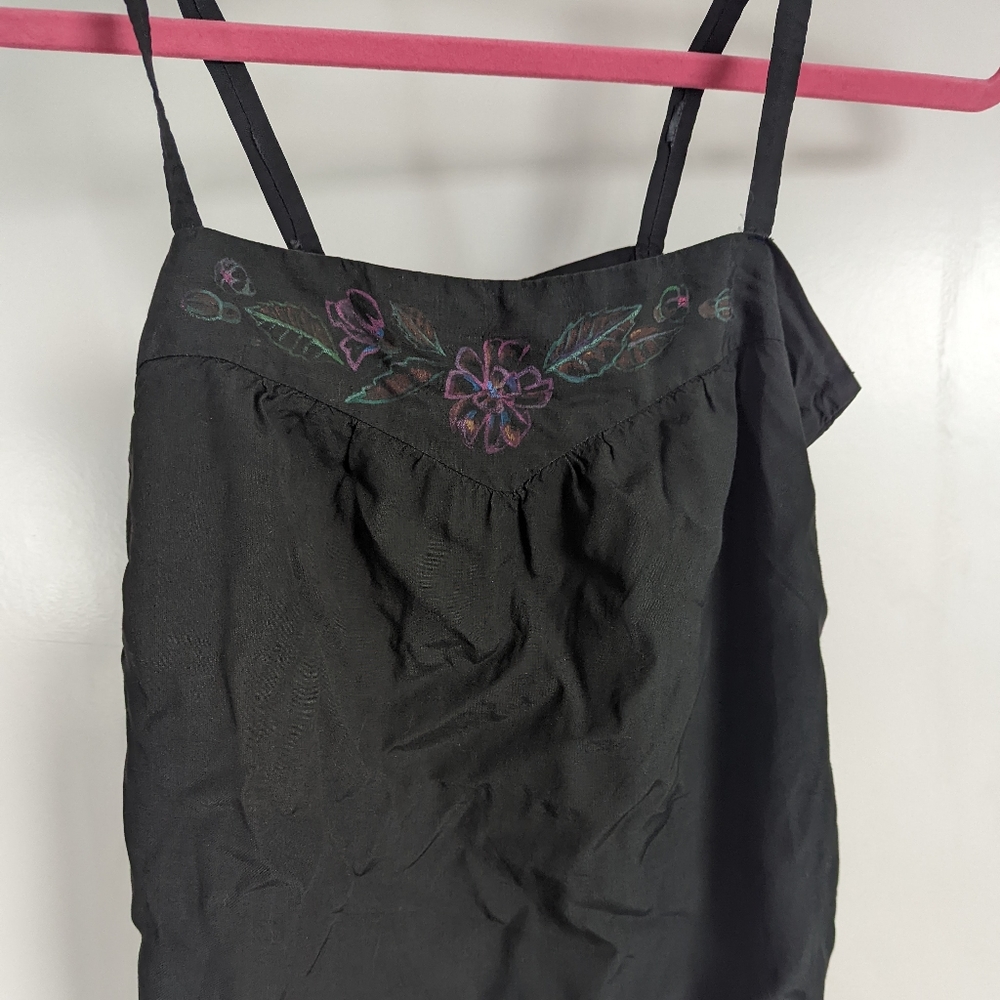 Black boho top